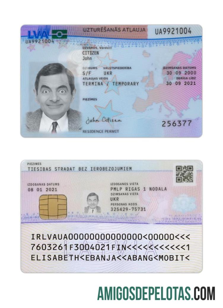 Autorização de residência na Letónia baixar para verificação